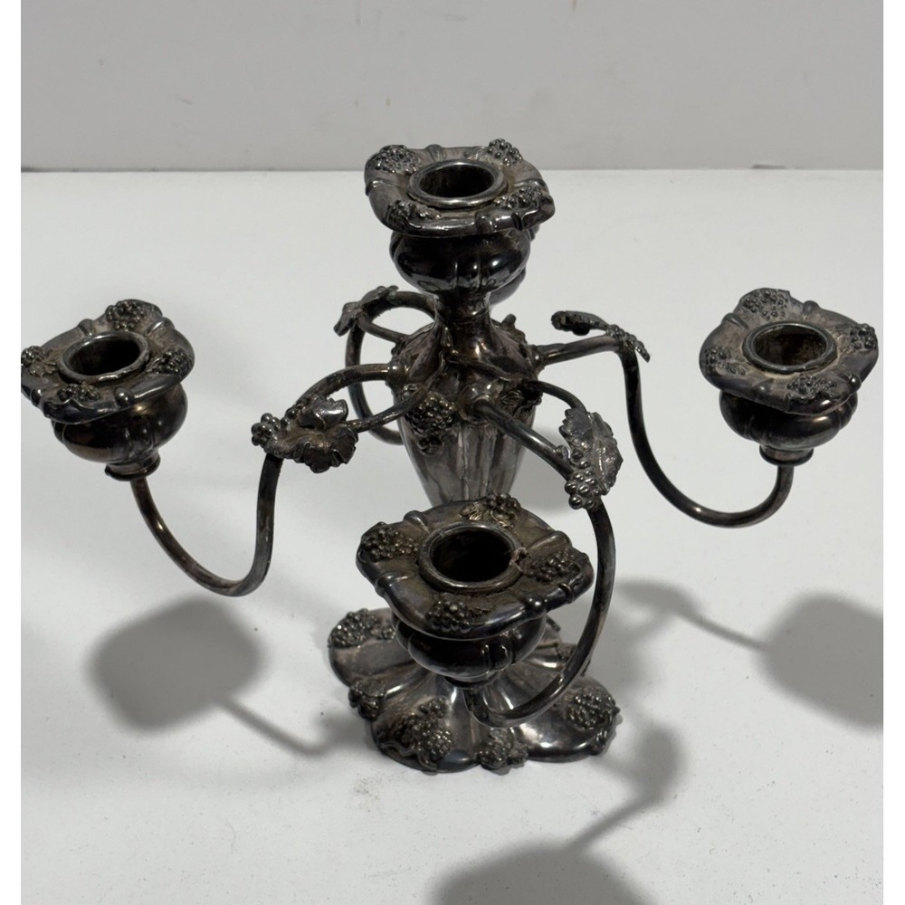 Antique Barbour SilverQuadruple Plate Grape Art Nouveau Four 5 Arm Candleabra